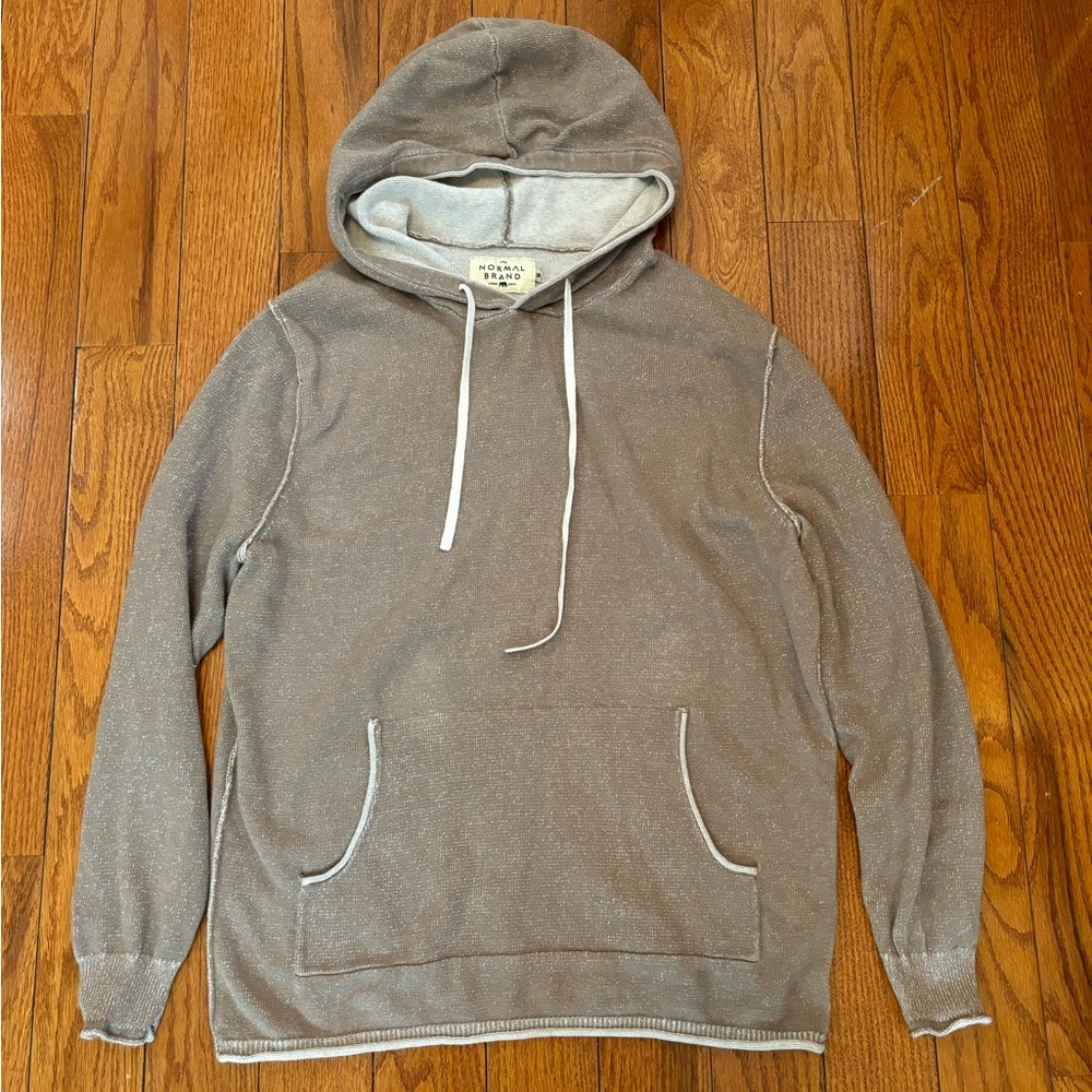 The Normal Brand 100% Cotton Beige Pullover Hoodie